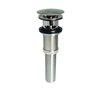 Keeney Mfg Push Button Sink Bathroom Drain with Overflow, Brushed Nickel K820-75BN